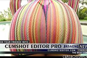 gorgeous latina shows her big ass outdoors