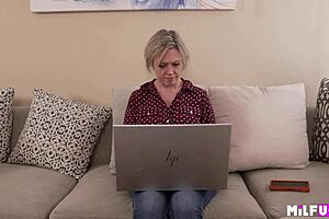 Mature Cougar Rides And Licks Young Neighbor's Pussy Hard!