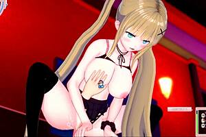 【エロゲーコイカツ！ セックス特化 】 金髪爆乳ギャルjkエレノア オリキャラ と開脚正常位、後背位、腕引っ張り後背位、騎乗位３dcgエロアニメ動画