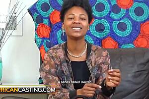 black housewife blows outdoors