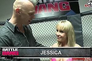 Blonde SLUT With Natural TITS FUCKS In A BOXING RING