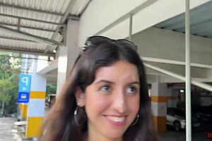 Girl Walks Supermarket with Cum on Face for Cash Reward