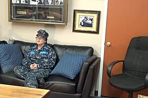 violet navy shares arousal in big tits casting on sofa. emotions run high in california interview.