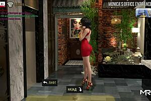 Showing pussy in the restaurant