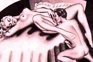 Yo, check these vintage erotic illustrations, so cool! 😎