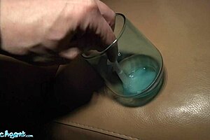 Public agent sets up a blind cum tasting test with blonde Tina Princess.