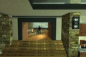 Dinner with the stepsister turns into a blonde threesome with blowjobs and assfucking.