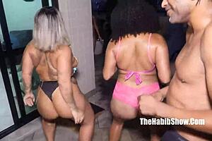 Two big booty Brazilian Latinas gangbang Victoria Dias and Bombomd4, fucking two big cocks from Jhonny Gab and Clarkes Boutaine.