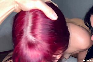 Threesome with muscular latina Amanda and brunette Yenifer