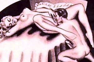 Yo, check these vintage erotic illustrations, so cool! 😎