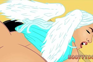 thick angel divine takes interracial anal cartoon
