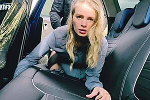 Wife cheats with public car fuck and cumshot