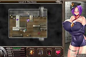 Karryns Prison - certified PAWG gets her pussy wrecked by monster in hentai sex game part 4