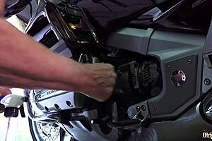 Party girl ass slapped and fucked by ancient hubby