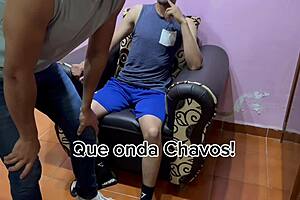 straight guy with huge cock ends up in gay porn casting with my model