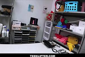 Cute Little Thick Brunette Shoplifter Wants Officer as Stepdaddy