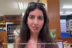 Girl Walks Supermarket with Cum on Face for Cash Reward