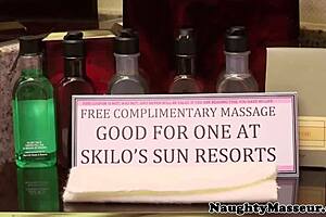 Claire Dames is getting her face fucked in this sloppy massage session, and it's intense!