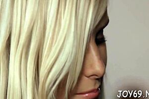 Pretty teen goes avid with lust using dildo on wet pussy