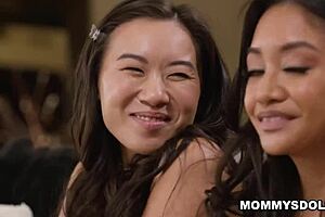 I love it when naughty girls like kimmy kimm get spanked cory chase and reagan foxx say theyre going to spank stepdaughters kimmy and jade were getting turned on too and that they should have a foursome