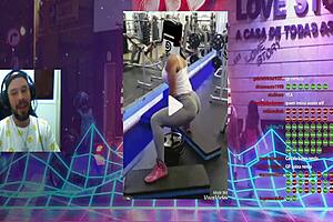 Brazilian solo in web chat, softly teasing.