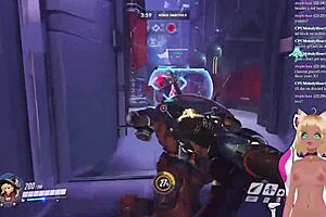 vtuber lewdneko gets spanked playing overwatch part 2