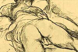 Vintage erotic cartoon illustrations