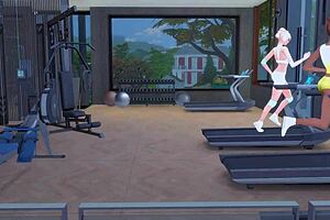 Lesbian Characters Engage In Gym Activities - Sims Anime Hentai Preview