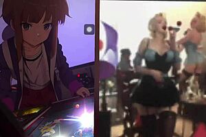 in this bizarre pinball fetish video, manic sabrina gets involved in some wild fetish play