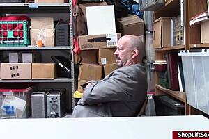 That mall officer caught the teen shoplifter and fucked her hard at work