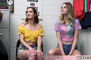 this mall cop catches not one but two teen shoplifters in the act today