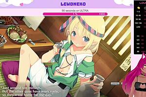 lewdneko's playing evenicle, moaning while using dildos and vibrators.