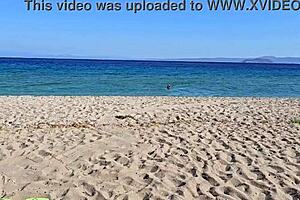 Nudist Beach Voyeur Catches Natural European Girl Flashing Skinny Body