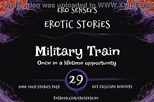 military train whispers erotic secrets for women's pleasure