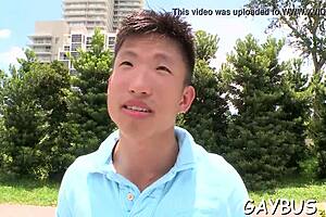 Blindfolded stud tricked into gay blowjob