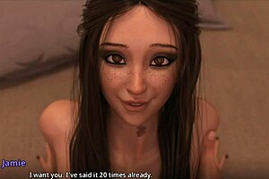 Brunette MILF walks in on John pounding Jamie in steamy 3D hentai