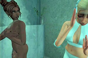 Lesbian Characters Engage In Gym Activities - Sims Anime Hentai Preview