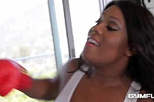 gym whore ms yummy gets interracial ass fuck at fitness 😈