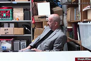 That mall officer caught the teen shoplifter and fucked her hard at work