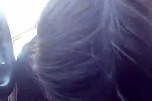 lesbian bestie teases with sloppy road head.