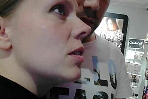 Natascha and Sven Get Wild with Public Blowjob at Ego Cinema Gloryhole!