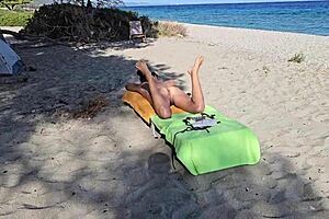 Nudist Beach Voyeur Catches Natural European Girl Flashing Skinny Body