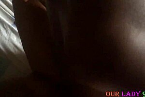 Amateur Black Babe with Legs Spread Wide