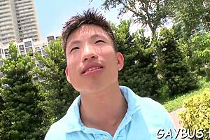 Blindfolded stud tricked into gay blowjob