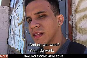 Straight Latino Paid To Ride Big Uncut Dick
