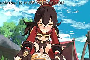 Outride Her - Genshin Impact Amber x Aether Animation 😏