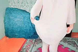 Sissy crossdresser in sexy dress shows big ass