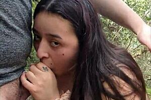 pawg latina hiker masturbates multiple times until caught outdoors