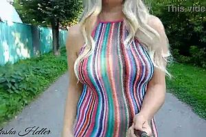 I Flash My Big Tits and Ass While Walking Naked in the Suburbs