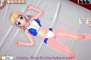 i saw this 3d cartoon schoolgirl at the infirmary in the game, it was anime hentai style or something